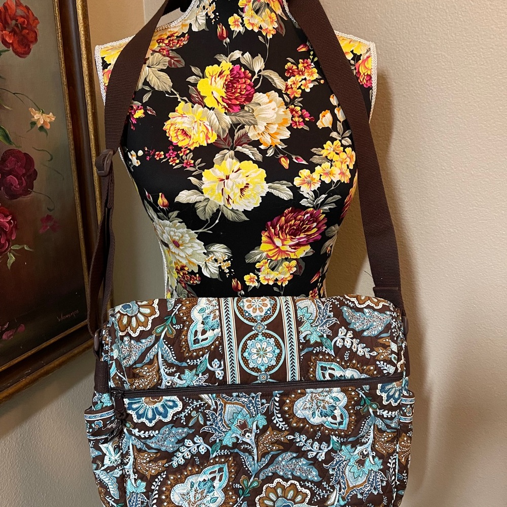 Vera Bradley Java Blue Pattern Messenger Bag - image 2